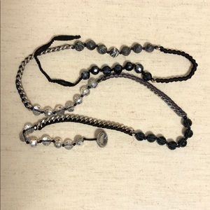 Chloe + Isabel bead & ribbon wrap bracelet